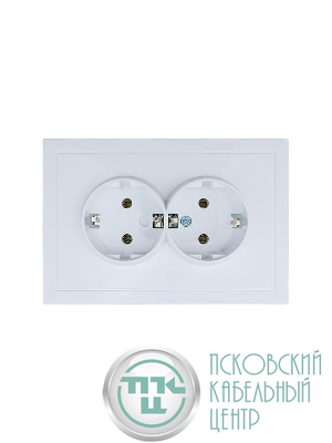 Розетка 2-мест. с/з СП ZIMA IP20 16А ПБТ безвинт. зажим бел. LEZARD 704-0200-127BQC