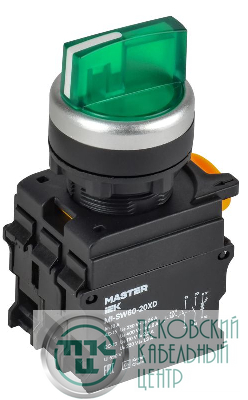Переключатель 3 полож. 2НО с подсветкой зел. MASTER IEK MI-SW60-20XD-4-14-3-K06