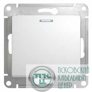 Выключатель 1-кл. СП Glossa 10А IP20 (сх. 1а) 10AX с подсветкой механизм бел. SE GSL000113
