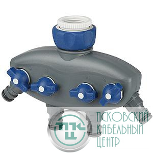 Распределитель четырехканальный пластик (12/48) Green Apple Б0003124