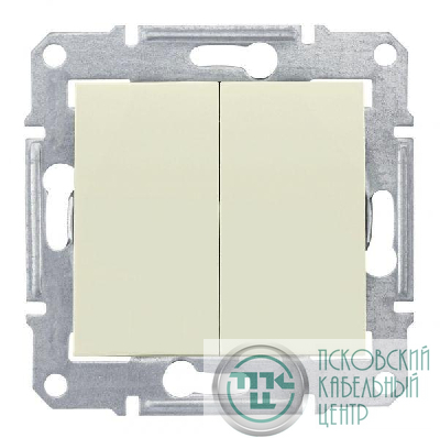 Механизм переключателя 2-кл. СП Sedna беж. SchE SDN0600147