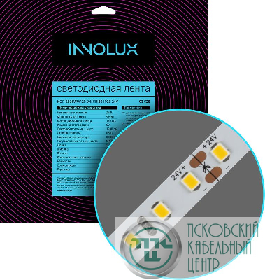 Лента светодиодная 93 528 СДЛ-2835WW120-9.6-CRI80-IP20-24V (уп.5м) INNOLUX 93528