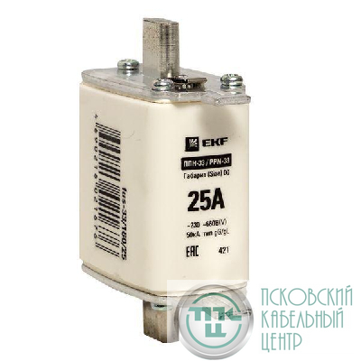 Вставка плавкая ППН-33 160/25А габарит 00 PROxima EKF fus-33/160/25
