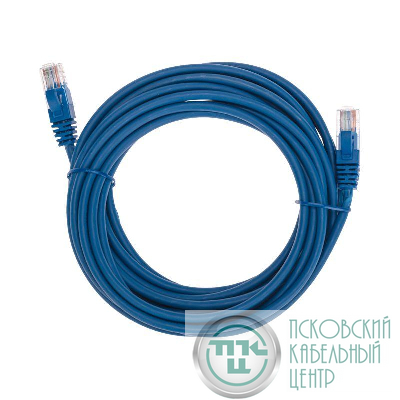 Патч-корд U/UTP CAT 5e RJ45-RJ45 26AWG LSZH син. 5м Rexant 02-0104-5