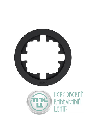 Рамка 1-м OSEN горизонт. круглая черн. бархат LEZARD 744-4200-146