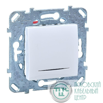 Механизм выключателя 1-кл. СП UNICA 10А IP20 c инд. бел. SchE MGU5.201.18NZD