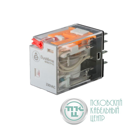 Реле 12А 2CO 230В AC тест кнопка LED SE SXM2AB2P7