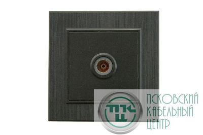 Розетка TV проходная Karea LINE STAR чер. Makel 86054007