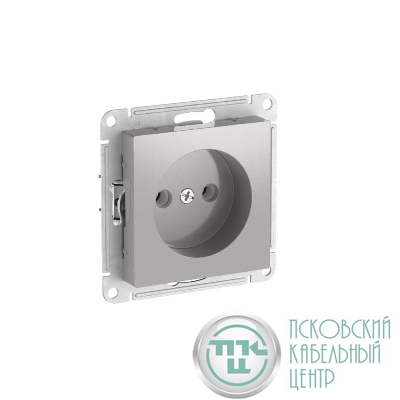 Розетка AtlasDesign 16А без заземл. без шторок быстрозажим. клем. механизм алюм. SE ATN000341S