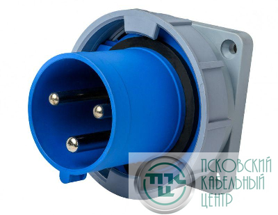 Вилка для скрытой проводки 2Р+РЕ 16А 220В IP67 ВЩ-103 DEKraft 26233DEK