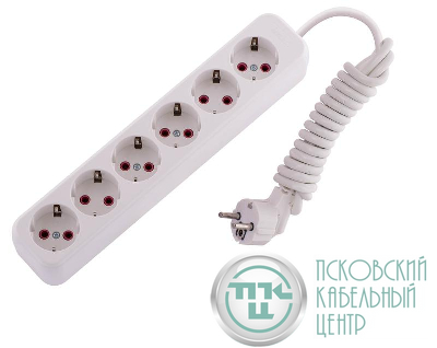 Удлинитель 6х2м с заземл. 16А IP20 Lila LEZARD 720-0602-601
