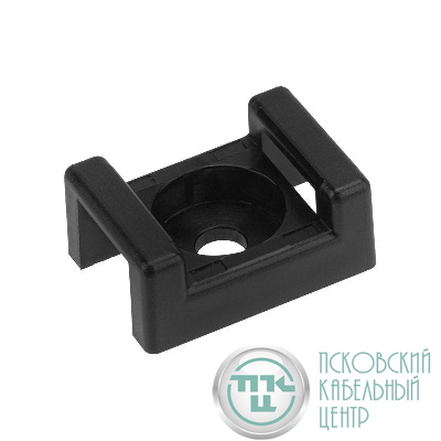 Площадка для крепления стяжки 22х16мм (ПС-2) черн. (уп.100шт) Rexant 07-2103