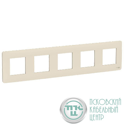 Рамка 5-м UNICA STUDIO беж. SchE NU201044