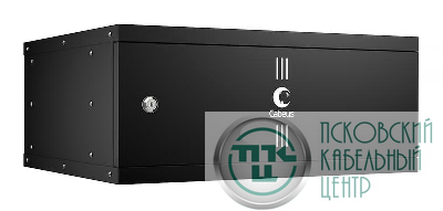 Шкаф телекоммуникационный настенный разборный LIGHT WSC-05D-4U55/45m-BK 19дюйм 4U дверь метал. черн. Cabeus 10186c