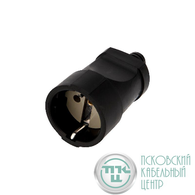 Розетка разборная Евро 16А с заземл. черн. Rexant 11-8529