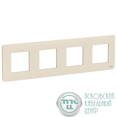 Рамка 4-м UNICA STUDIO беж. SchE NU200844