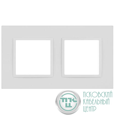 Рамка 2-м Elegance 14-5012-01М Classic для розеток и выключателей матов. бел. Эра Б0065824