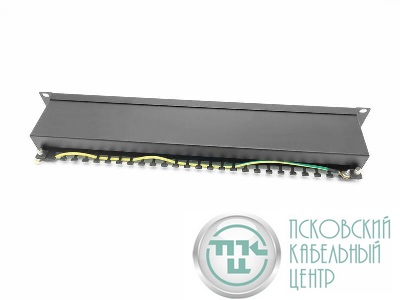 Патч-панель 19дюйм 1U кат.5E экранир. 24 порта RJ-45 Dual IDC TOKOV ELECTRIC TKE-PP-5E-1U-24P-STP