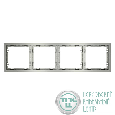Рамка 4-м S70 пластик. сталь Voltum VLS100405