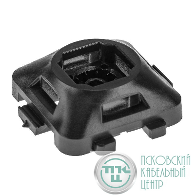 Площадка под стяжку усилен. для прямого монтажа 35х35мм черн. (уп.50шт) Rexant 07-2109