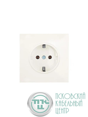 Розетка 1-мест. с/з ПБТ СП ZIMA IP20 16А безвинт. зажим слон. кость LEZARD 704-9088-122BQC