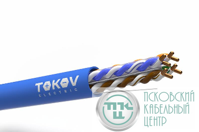 Кабель витая пара U/UTP 4х2х24AWG(0.52мм) кат.5E PVC indoor Fluke tested 305м (м) PRO TOKOV ELECTRIC TKP-C06-U42-5E-RU-PVC