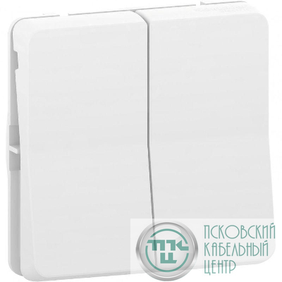 Механизм переключателя 2-кл. СП Mureva Styl 10А IP55 (сх. 6+6) бел. SchE MUR39022