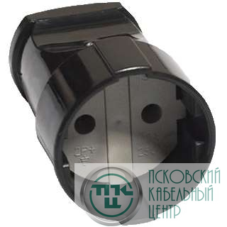 Розетка переносная 10А 250В без заземл. черн. UNIVersal А0115