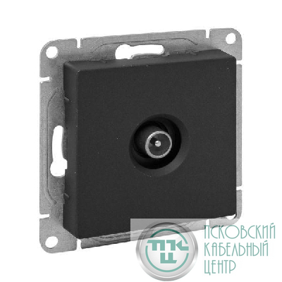 Розетка телевизионная проходная TV СП Эпика механизм черн. EKF UP1-SOB-TV-2