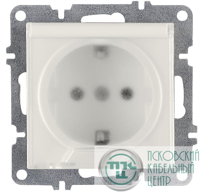 Розетка 1-м СП LAVIN/KAREN 16А IP20 с заземл. с крышкой механизм бел. ARVIA 50 01 1000 218