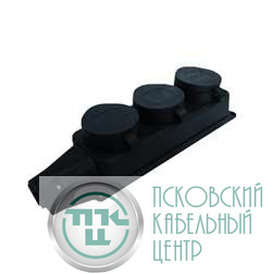 Колодка удлинителя 3-м с заземл. 16А IP44 1ф 250В еврослот с заглушками каучук UNIVersal 602230
