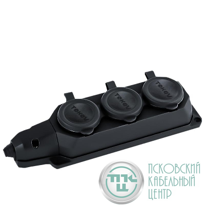 Колодка удлинителя 3-м 16А с заземл. каучук TOKOV ELECTRIC TKE-C05-KK3-Z
