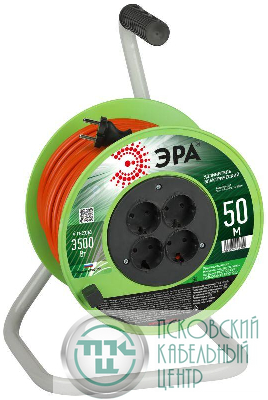 Удлинитель на катушке 4х50м без заземл. RP-4-2x1.5-50m ПВС 2х1.5 Эра Б0059784