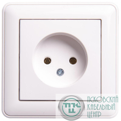 Розетка 1-м СП W59 16А IP20 без заземл. без защ. шторок в сборе бел. SE RS16-153-18