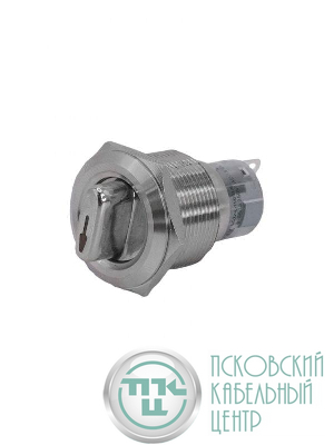 Переключатель GQ22-L-11X/31/S IP65 1НО+1НЗ на 3 положения с фиксацией I-O-II d22мм метал. Электротехник ET259210