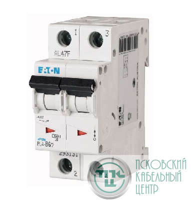Выключатель автоматический модульный 2п C 40А 4.5кА PL4-C40/2 EATON 293146
