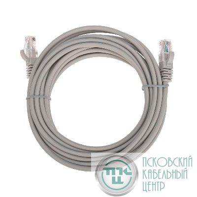 Патч-корд U/UTP CAT 5e RJ45-RJ45 26AWG LSZH сер. 5м Rexant 02-0100-5