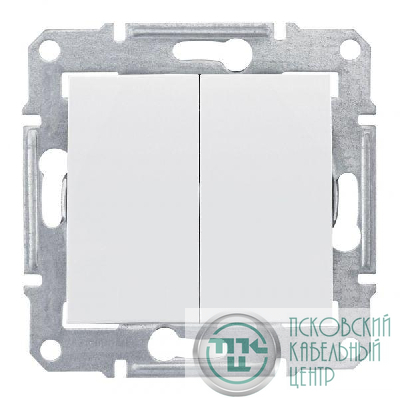 Механизм выключателя 2-кл. СП Sedna 10А IP20 бел. SchE SDN0300121
