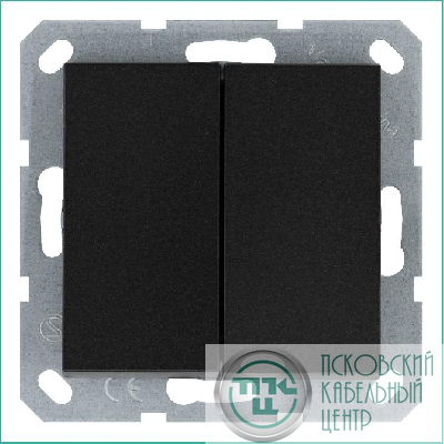 Переключатель проходной 2-кл. 10А IP20 механизм антрацит Jasmart G3022B
