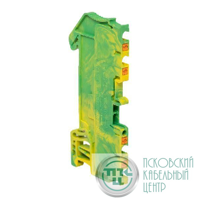 Колодка клеммная пружинная 1.5 Push-in 4 вывода земля EKF PIT-1.5-4-pe