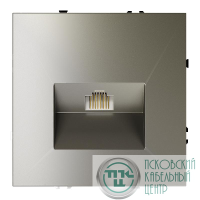 Розетка компьютерная 1-м СП S70 RJ45 кат.6 механизм шелк Voltum VLS060104