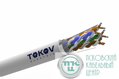 Кабель витая пара F/UTP 4х2х24 AWG кат.5E CCA PVC indoor Fluke tested 305м (м) TOKOV ELECTRIC TKL-C06-F42CCA-5E-305-PVC