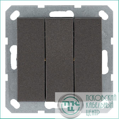 Выключатель 3-кл. 10А IP20 механизм мокко Jasmart G3031Z