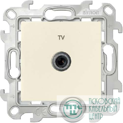 Розетка телевизионная одиночная TV СП Simon 24 IP20 механизм сл. кость Simon 2450477-031