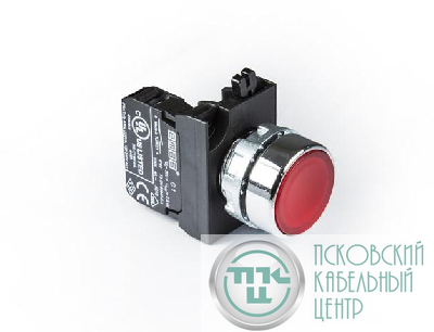 Кнопка нажимная круглая CM100DК (1НО) красн. EMAS CM100DK