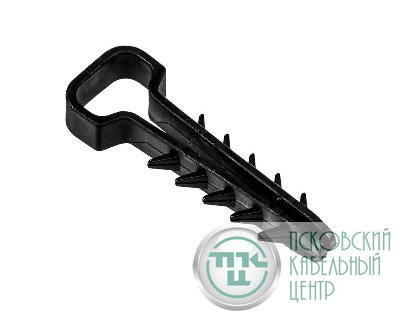 Дюбель-хомут PCD-F 05х10-45-100BL для плоского кабеля PA6.6 черн. (уп.100шт) JazzWay 5054981