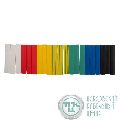 Трубка термоусадочная PTT 10/5-10-21 SET7 (ТУТнг 10/5) набор 7 цветов по 3шт 10см (уп.21шт) JazzWay 5075863
