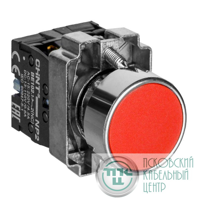 Кнопка управления NP2-BA41 без подсветки 1НО IP40 (R) красн. CHINT 573958