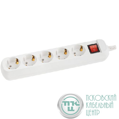 Колодка 5-м KX-5es с заземл. с выкл. бел. Эра Б0071873