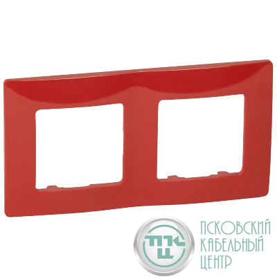 Рамка 2-м СП Etika IP20 красн. IEK 672532